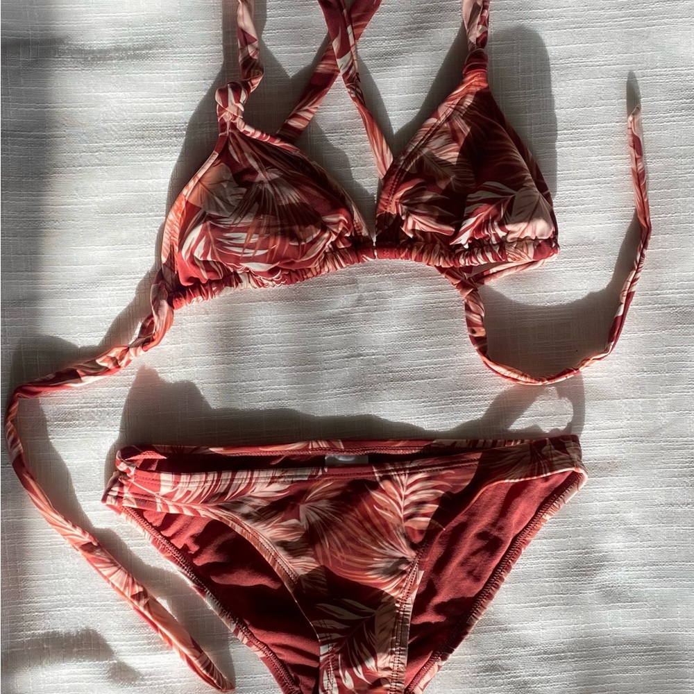Tropical Print Bikini Set - XS-S